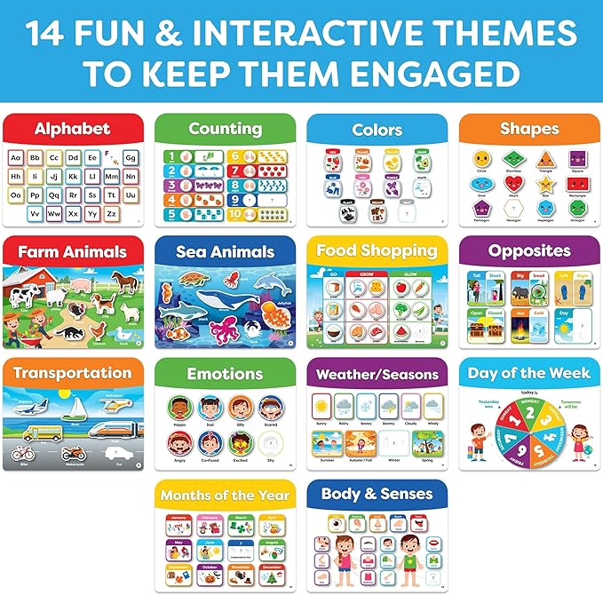 Montessori Preschool Busy Book for Toddlers Ages 3 and Up - Preassembled - Preschool Learning Activities Homeschool Montessori Toys