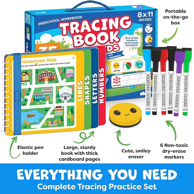 Preschool Learning Activities-Tracing Books for Kids Ages 3-5