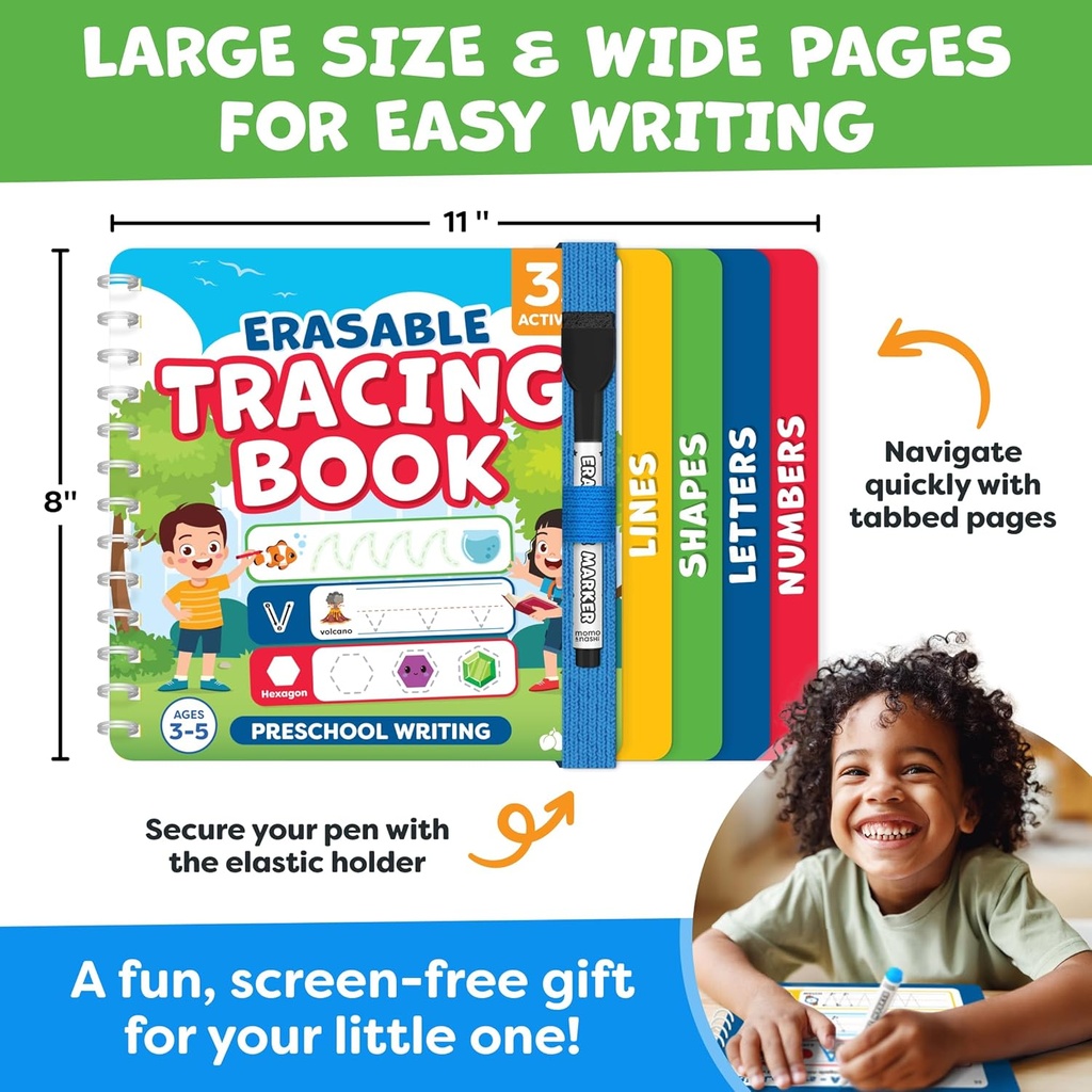 Preschool Learning Activities-Tracing Books for Kids Ages 3-5
