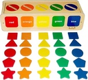 Dailyfunn Montessori Toys Color&Shape Sorting Learning Matching Box for Baby Toddlers