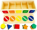 Dailyfunn Montessori Toys Color&Shape Sorting Learning Matching Box for Baby Toddlers